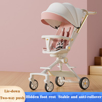 Poussette pour bébé JXB en lin, haute, multifonctionnelle, confortable, pour le camping, pour les tout-petits, nouveau design