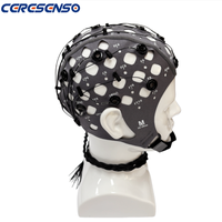 CERESENSO Headwear EEG Kain Komposit 74 Kanal Kepadatan Tinggi dengan Elektroda 12x6mm yang Dapat Dilepas untuk BCI ERP FNIRS Co Registration