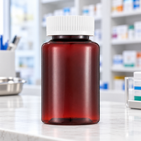 Bouteille en plastique PET de 150 ml, sans danger et non toxique, pour capsules, pilules, contenants de capsules, étiquette personnalisée pour l'emballage de compléments alimentaires