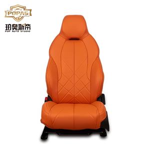 Venta de Fábrica: Fundas de <span class=keywords><strong>Asiento</strong></span> de Coche de Cuero Genuino de Lujo Universales para 4 Estaciones, Juego Completo, Ecológicas, Impermeables, con Airbag - Product Image 1