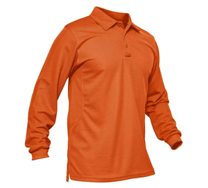 DFT01 Stock Multi Color Black Green skye Blue Black Khaki Brown Purple Red <b>Orange</b> <b>Polo</b> Shirts with Long Sleeves - Product Image 1