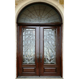 Verre de porte intérieure étanche en bois massif à double balançoire de haute qualité pour appartement extérieur manuel de conception industrielle <span class=keywords><strong>moderne</strong></span> - Product Image 6