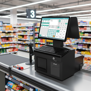 Sistema POS Todo en Uno <span class=keywords><strong>de</strong></span> 14 Pulgadas, Pantalla Táctil, Caja Registradora, Terminal POS con Software, Impresora, Escáner, Cajón <span class=keywords><strong>de</strong></span> Dinero - Product Image 1