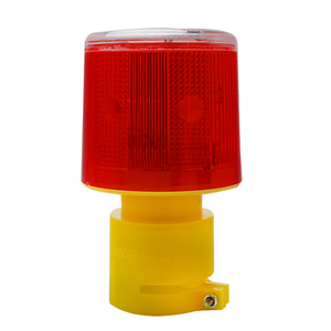 360 độ xoay Red BRIGHT <span class=keywords><strong>LED</strong></span> nhấp nháy Strobe Beacon tín hiệu ánh sáng năng lượng mặt trời chướng ngại vật đèn cảnh báo - Product Image 1