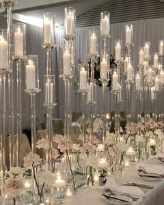 Wedding Centerpieces Crystal Candlestick Candle Holder 8 Arm Morden Crystal Candelabra