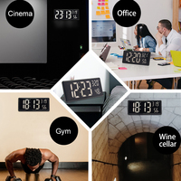Reloj de Pared LED Digital Inteligente de Gran Pantalla con Temperatura y Calendario para Decoración de Oficina, Exhibición Grande para Niños