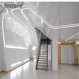 लोमड़ी 0.18 0.25 मिमी मोटाई 3.2 मीटर 100 मीटर प्रति रोल फायरप्रूफ वाटरप्रूफ सफेद चमकदार pvc खिंचाव छत कपड़े - Product Image 3