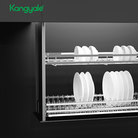 Kangyale Armoire de cuisine automatique Armoire murale de levage à commande vocale Ascenseur électrique Panier à tirer Panier à vaisselle Ascenseur Panier