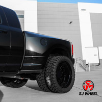 Rines SJ Personalizados de 22-28 Pulgadas, Rines Forjados Dobles de Aluminio en Negro Mate, Nuevos Rines Profundos para Camioneta Ford F150 F250 Dodge Ram