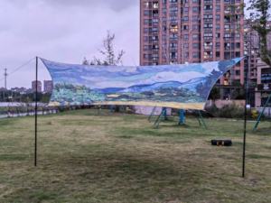 Diseño Rainfly carpa lona Refugio Portátil Picnic <span class=keywords><strong>Sombra</strong></span> Lona Grande Refugio Tiendas Camping Fly Sheet - Product Image 4