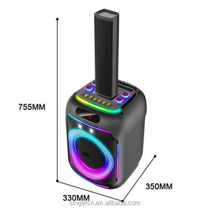 ซับวูฟเฟอร์80W PARTY130พกพาได้ลำโพงไร้สายสำหรับงานปาร์ตี้ระบบคาร่าไมโครโฟนคู่สื่อสารไฟฟ้ากระแสตรง - Product Image 4