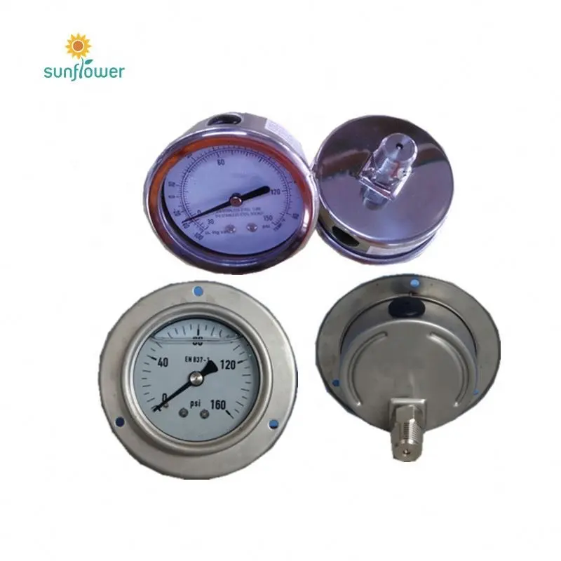 Cheap price Red Pointer high quality 0-6bar square pressure gauge