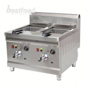 <span class=keywords><strong>Friteuse</strong></span> Commerciale Double 18L+18L en Acier Inoxydable, Friteuses à Gaz à Cuve Profonde pour Frites et Pommes de Terre, au Meilleur <span class=keywords><strong>Prix</strong></span> - Product Image 3