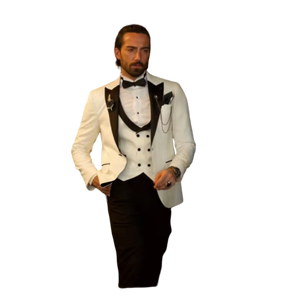 Trajes de Hombre de 3 Piezas con Doble Botonadura para Padrinos de Boda, Regalo para <span class=keywords><strong>Padre</strong></span>, <span class=keywords><strong>Traje</strong></span> de Etiqueta para <span class=keywords><strong>Novio</strong></span> - Product Image 1