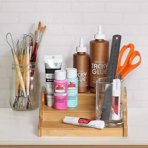 Bamboo <b>spice</b> rack, extendable storage rack, creative bamboo tiered <b>spice</b> <b>jar</b> rack for kitchen use. - Product Image 1