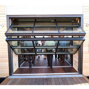 Porte pliante sans rail télécommandée Porte résidentielle verticale pliante pleine vue Porte de <span class=keywords><strong>garage</strong></span> pliante - Product Image 2