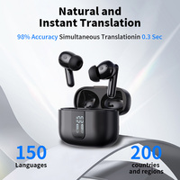 VORMOR V20 AI Powered Real Time Translation Écouteurs sans fil OEM Traduction Casque Fournisseur 150 Langues Traducteur Écouteurs