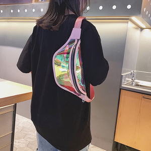 Bolsa de PVC <span class=keywords><strong>Transparente</strong></span> Impermeable de Moda, Bolso Bandolera <span class=keywords><strong>Transparente</strong></span> para Mujer, <span class=keywords><strong>Riñonera</strong></span> Holográfica - Product Image 2