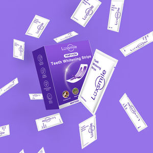 Luxsmile Private Label 9d Refresche Natural Vegan Dry 28 Pièces Purple V34 18% Pap Bandes Blanchissantes pour Blanchir les Dents 28 Stripsps - Product Image 1