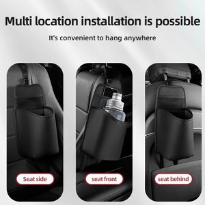 Organizador Lateral para Asiento de Coche de Cuero Genuino de Alta Calidad Marca YFL, 1-3 Compartimentos, Porta Botellas de Agua para Coche CZSNH-102104, Superventas - Product Image 6