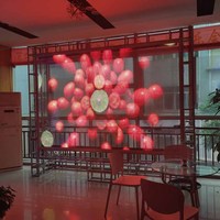 Film cristallin Reeflim auto-adhésif, écran LED souple, épaisseur 2 mm, transparent, utilisation en intérieur, densité de pixels 16 mm, 1500-3000 cd