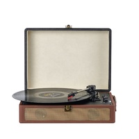 Vente en gros Blue Tooth Cassette Gramophone Valise Platine Enregistreur Cas Vinyle Tourne Disque Lecteur Avec Haut-parleurs Poignée Portable