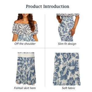 Vendite dirette in fabbrica abito personalizzato personalizzato con motivo a isola pacifica polinesiano Elei tribale gonna lunga <span class=keywords><strong>abbigliamento</strong></span> femminile - Product Image 5