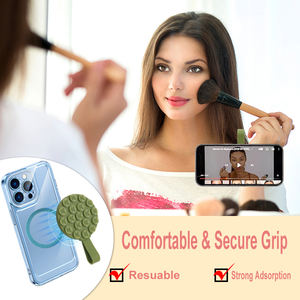 ที่ยึดโทรศัพท์มือถือแบบแฮนด์ฟรี ป้องกันการลื่น ดูดติดด้วยแม่เหล็ก ซิลิโคน พร้อมแผ่นวงแหวนโลหะสำหรับสมาร์ทโฟน - Product Image 4