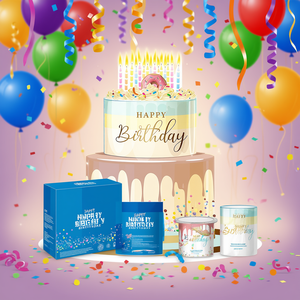 Decoración para Pastel de Cumpleaños Party Love Piata, 53x51cm, Bolsa de 12 Piezas - Product Image 3