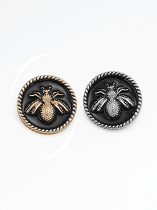 Thiết Kế Sáng Tạo 21Mm Cổ Điển Ong Hình Dạng Kim Loại Nút Trang Trí Tay Khâu Nút Tùy Chỉnh Nút Cho Áo Len Cardigan Áo - Product Image 6