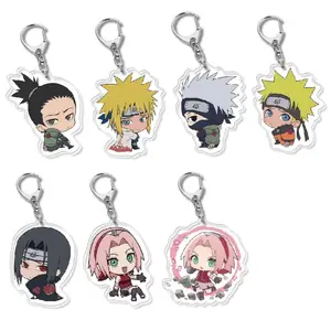 Mới Naruto NARUTO SASUKE chồn Anime ngoại vi hoạt hình sáng tạo Acrylic Keychain dễ thương thời trang Ba lô mặt dây chuyền trang trí