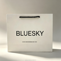 Sacs en papier personnalisés de luxe OEM/ODM pour vêtements et bijoux, sacs cadeaux en papier blancs personnalisés pour le shopping et les cosmétiques
