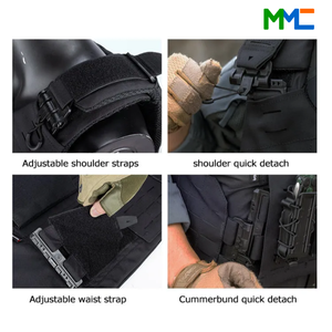 เสื้อกั๊กยุทธวิธี MC Tactical Gear พร้อมแผ่นน้ำหนักในตัว กระเป๋าเป้สะพายหลังแบบยุทธวิธี สีดำ ทำจากโพลีเอสเตอร์ สายรัดหน้าอก ปรับแต่งโลโก้ได้ MMC - Product Image 6