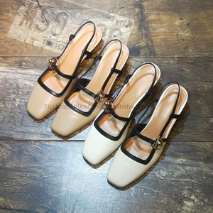Nouvelles sandales pour femmes à bout carré et talon épais, style Baotou, pour le printemps et l'été - Product Image 3