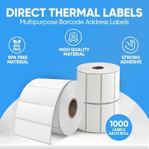 Etiquetas Térmicas Directas de 2.25" X 1.25" para Códigos de Barras, Código de Barras UPC Perforado, Compatible con Rollo, Zebra, <span class=keywords><strong>Munbyn</strong></span>, Nelko - Product Image 3
