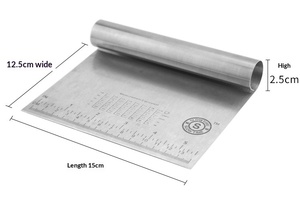 Coltello per Impasto con Scala Graduata, Raschietto Multifunzione per <span class=keywords><strong>Farina</strong></span> e Impasto, Utensile da Forno per Pancake - Product Image 3