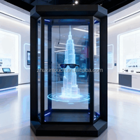 Affichage holographique interactif sur pied ZhuXin OEM avec écran tactile pour l'éducation et les kiosques d'orientation