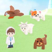 Blocs de construction magnétiques XINBIDA Deluxe Pet Hospital, jouet d'assemblage clinique vétérinaire 3D avec figurines multi-animaux
