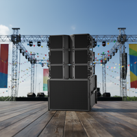Peralatan Audio Panggung Aktif Neodymium Birch Shell Dual 8-line Array Series AC Untuk Penggunaan Luar Ruangan Speaker 18-inci 600W/1000W
