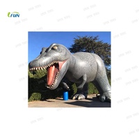 Statue de dinosaure gonflable réaliste Jurassic World pour l'extérieur / Modèle de tricératops, dragon géant de Noël, tissu Oxford, publicité