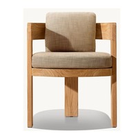 Ensemble de table et de chaises de jardin en teck imperméable pour l'extérieur, pour hôtel, cour, jardin, salle à manger, 6 chaises