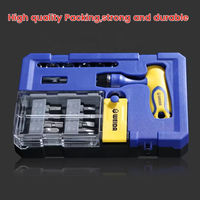 WEIDA – Kit d'outils avec douilles de 6,3 mm (24 pièces), poignée en T, rallonge, embouts Phillips, hexagonaux et Torx, support de douilles portable