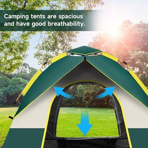 <span class=keywords><strong>Tente</strong></span> de Camping Portable double pont 3-4 personnes <span class=keywords><strong>tente</strong></span> de glamping en maille anti-moustiques avec Rainfly - Product Image 4