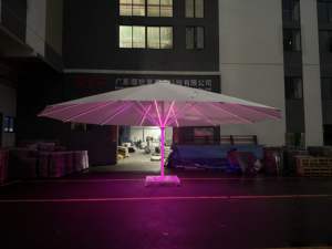 Sombrilla de 7M para Muebles de Exterior con Luces LED, Proveedor de Parasoles, Sombrilla Grande para <span class=keywords><strong>Patio</strong></span>, Café, Hotel y Restaurante - Product Image 3