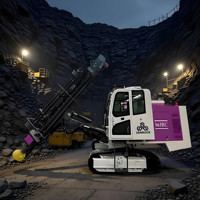 Foreuse autonome rotative sur chenilles pour l'exploitation minière, profondeur 21m