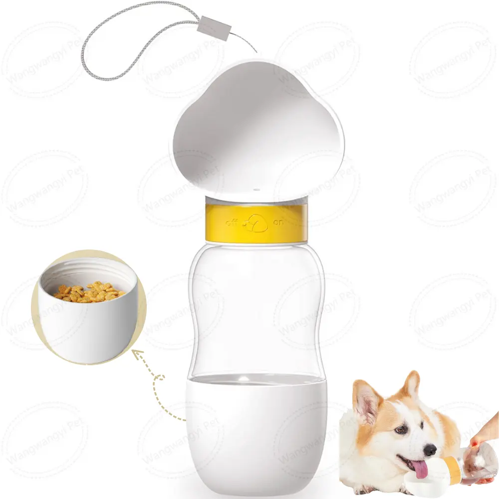 Cloud Design Dispenser per bottiglie d'acqua per cani 2 in 1 con contenitore per alimenti