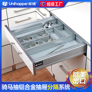 <b>Drawer</b> Organizer With Dividers For Kitchen <b>Drawers</b> And Cabinets Stainless Steel Aluminum Alloy Space Saving <b>Storage</b> Solution - Product Image 3