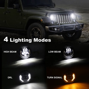 Phare LED OVOVS 7 pouces 45W, faisceau haut/bas, DRL, <span class=keywords><strong>clignotant</strong></span>, IP67 pour Jeep Wrangler JK TJ <span class=keywords><strong>Lada</strong></span> <span class=keywords><strong>Niva</strong></span> Hummer - Product Image 2