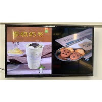 Vente chaude, système de télévision pour restaurant, montage mural, suspension au plafond, 32, 40, 43, 50, 55 pouces, écran LCD, menu numérique, panneau LED, restauration rapide, noir
