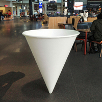 Gobelet conique jetable à paroi simple pour crème glacée, 5 oz, en papier blanc, avec revêtement PE ciré, qualité alimentaire, marque Brest, pour eau potable en aéroport